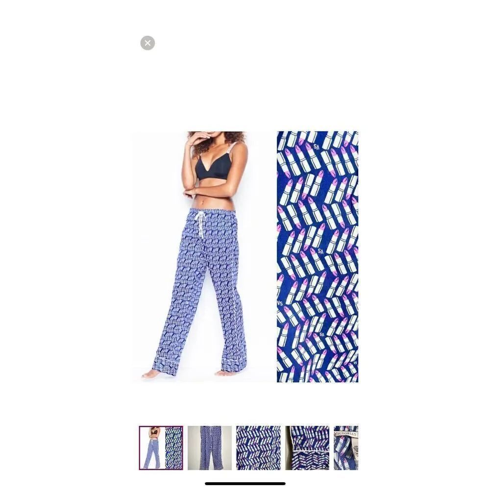 Victoria’s Secret Lipstick Pajama Pants Lg Lounge Wear